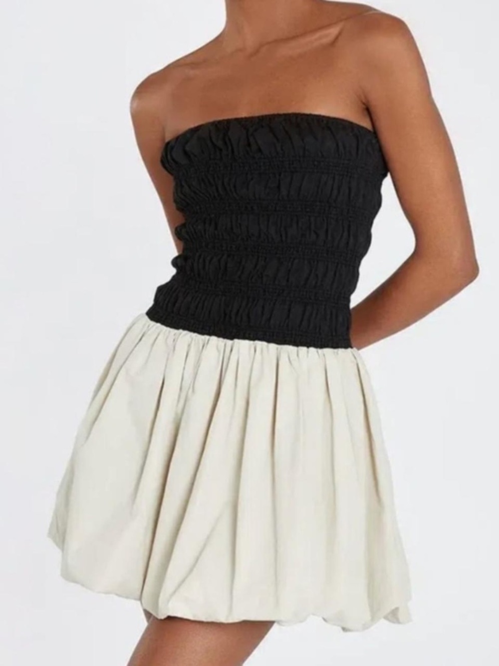 DISSH Black Ruched Mini Dress Size 2